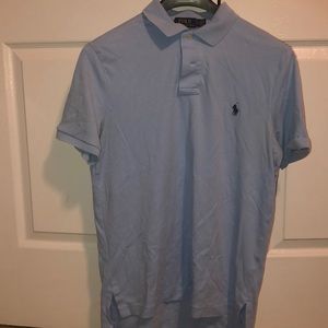 Blue short sleeve polo
